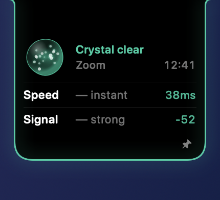 Perch under the notch reporting a crystal clear call: 38ms, strong signal