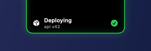 Completed activity flashing green