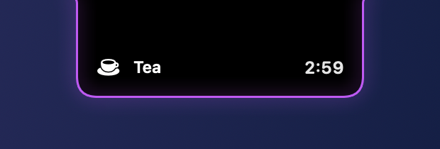 Countdown timer on the notch